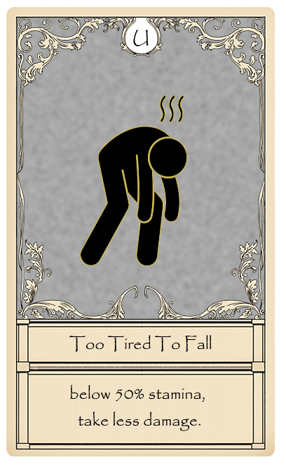 Too Tired to Fall card art