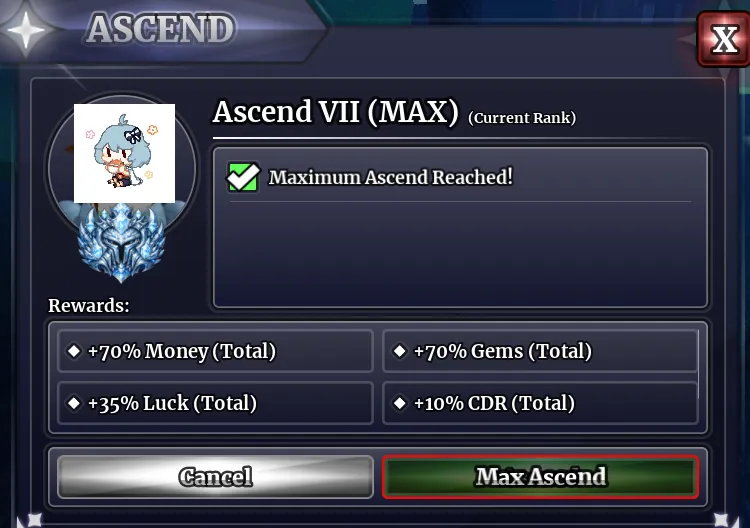 Ascend system in Sailor Piece